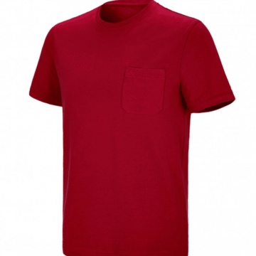 Bisiklet Yaka Bordo Penye Tişört