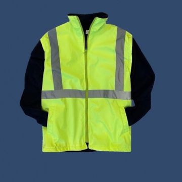 Polarlı Mont Sarı Lacivert Kol Çıkmalı