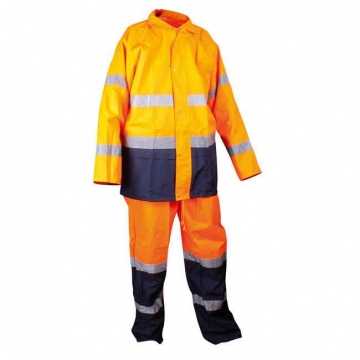 SJ04 A-Turuncu Lacivert Yağmurluk Oxford Takım Reflektörlü